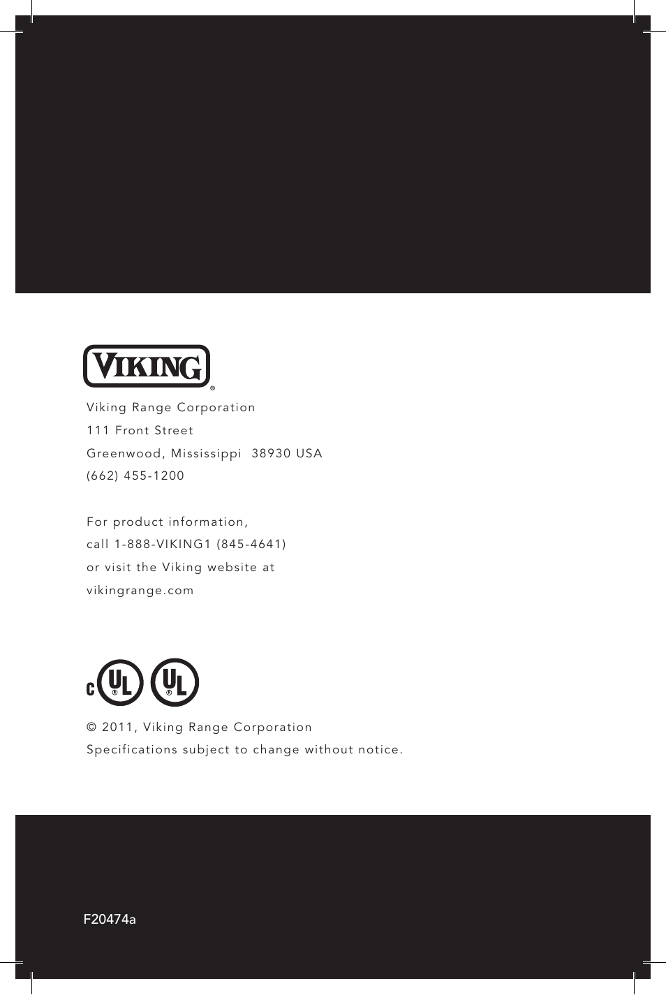 Viking VCCM12 User Manual | Page 16 / 16