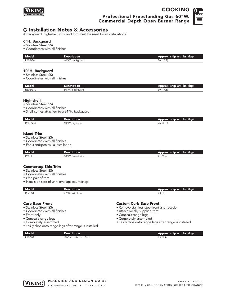 Cooking | Viking VGRC User Manual | Page 5 / 6