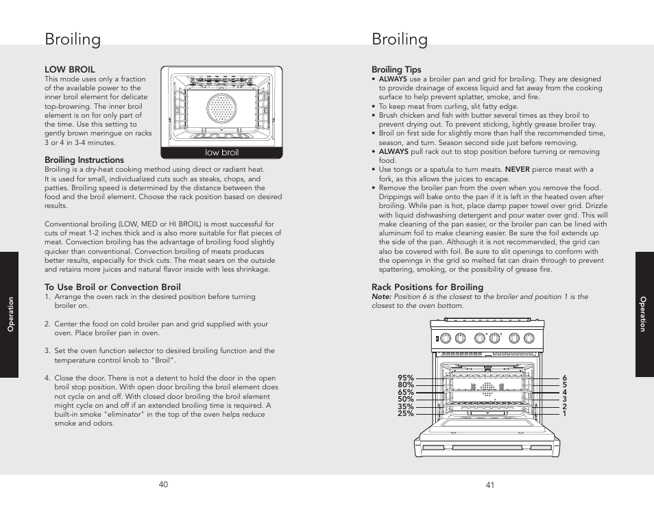 Broiling | Viking F20532A User Manual | Page 21 / 30
