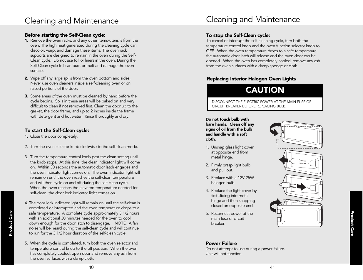 Cleaning and maintenance, Caution | Viking M0706VR User Manual | Page 21 / 24