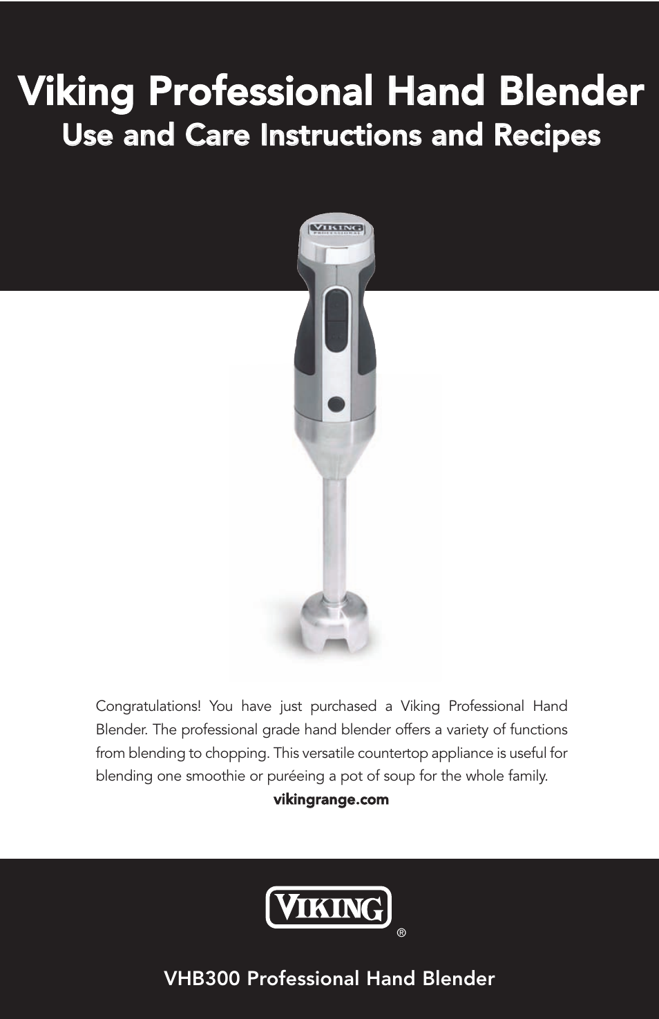 Viking VHB300 User Manual | 16 pages