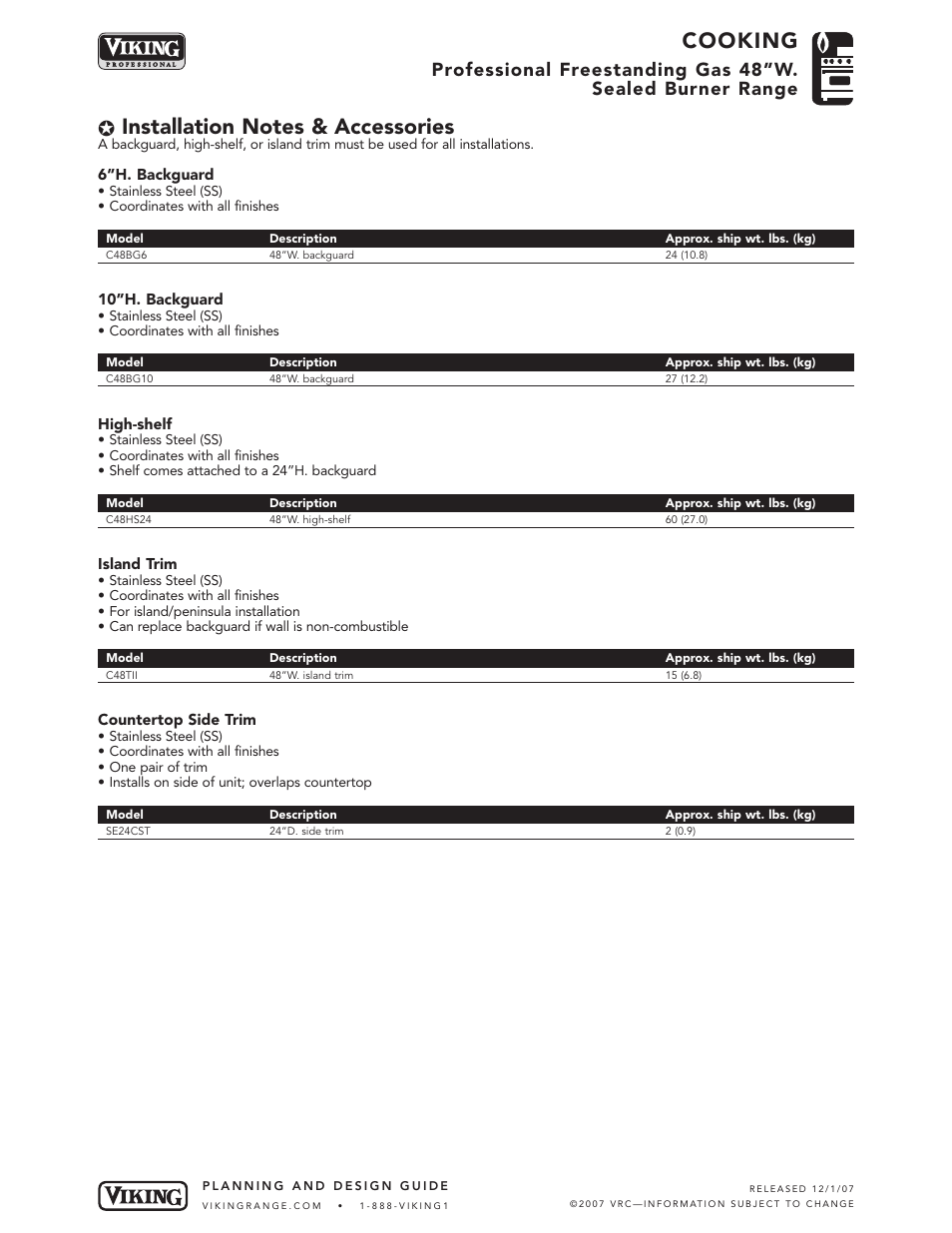 Cooking | Viking VGIC488-6Q* User Manual | Page 6 / 7