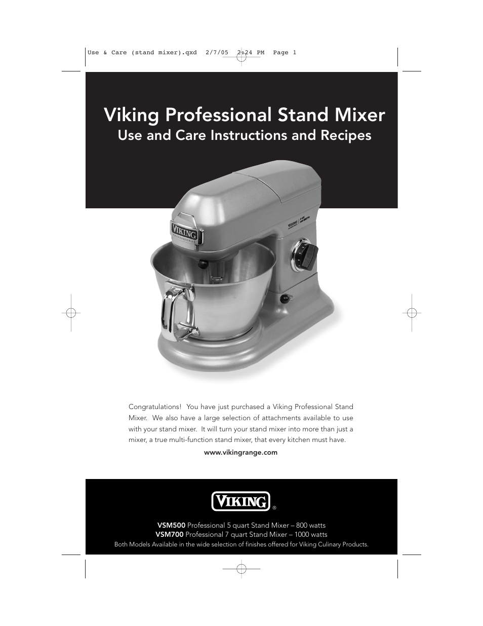 Viking VSM500 User Manual | 43 pages