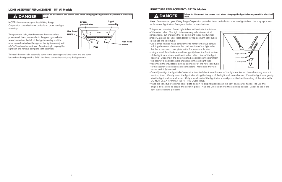 Danger | Viking F20050 EN User Manual | Page 9 / 16