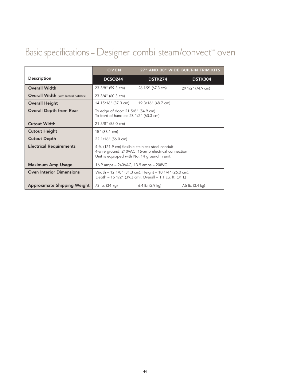 Oven | Viking F60067 User Manual | Page 44 / 52