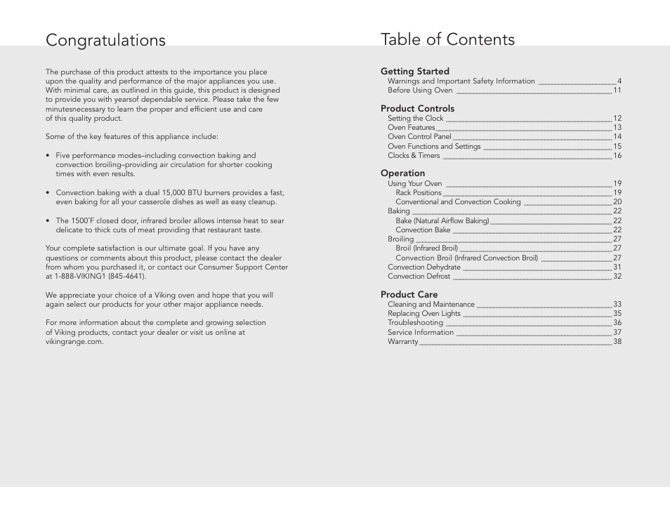 Viking F20517 User Manual | Page 2 / 20