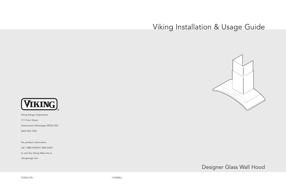 Viking F20560 User Manual | 8 pages