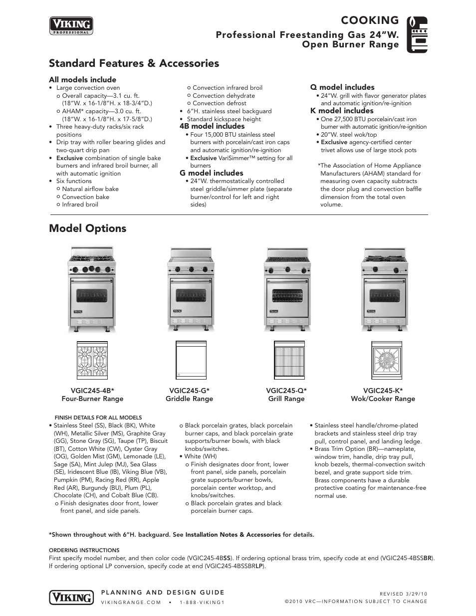 Viking VGIC245-4B* User Manual | 6 pages