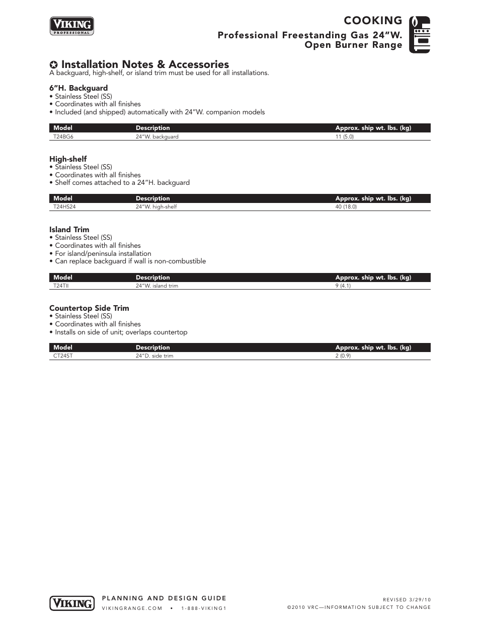 Cooking | Viking VGIC245-4B* User Manual | Page 5 / 6