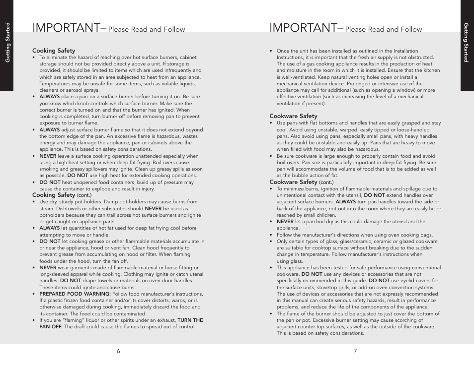 Important | Viking F20679C User Manual | Page 4 / 12