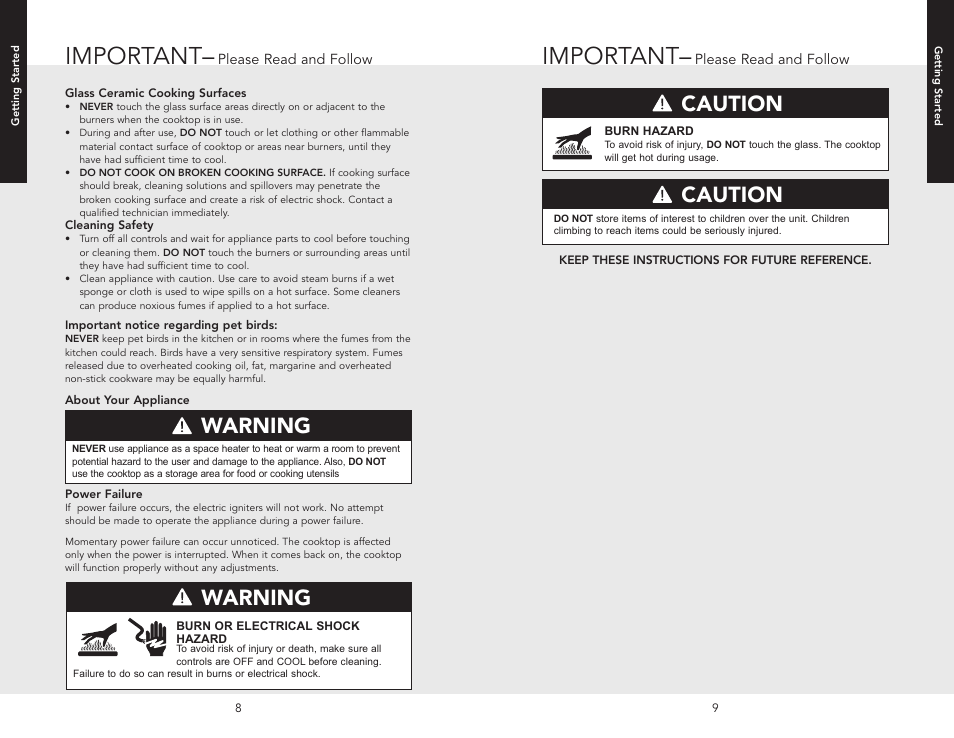 Important, Warning, Caution | Viking F20679C User Manual | Page 5 / 12