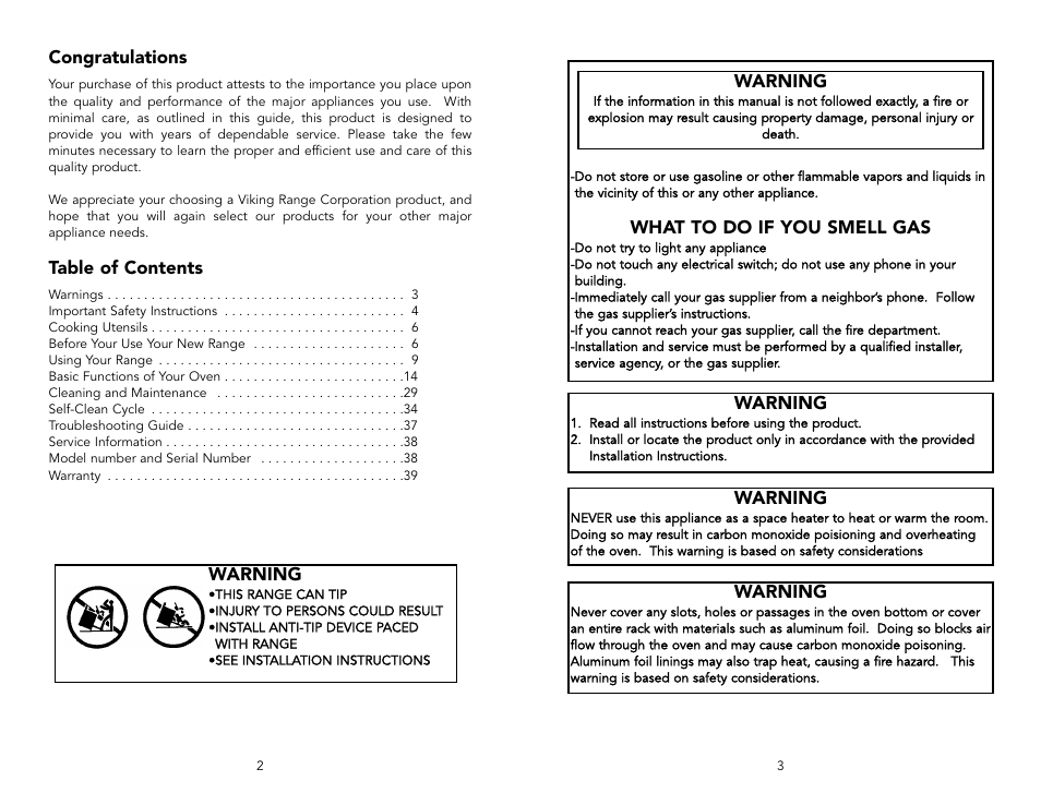Viking F20143D User Manual | Page 2 / 20