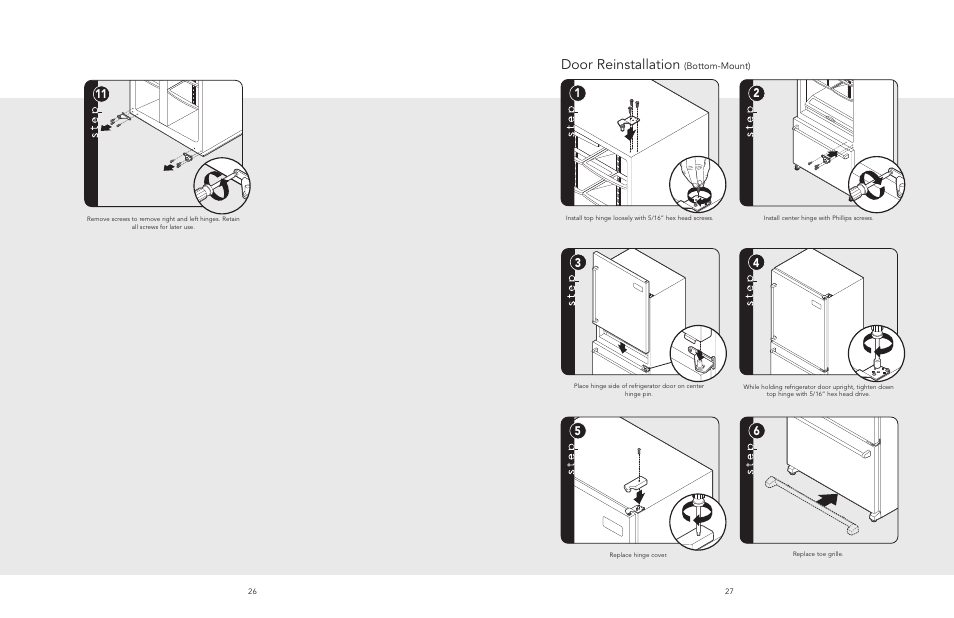 Door reinstallation | Viking F20481 User Manual | Page 14 / 22