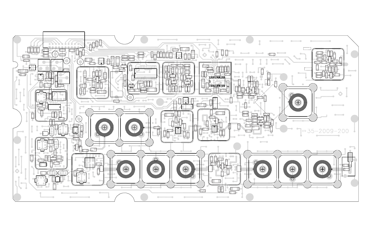 Figure 10-13 receiver board component layout, L209, L207 ep2 | R284, J201, Y201, Ep5 u209, Ep9 ep10, L203, A006 tp2 | Viking 242-2009-632 User Manual | Page 214 / 260