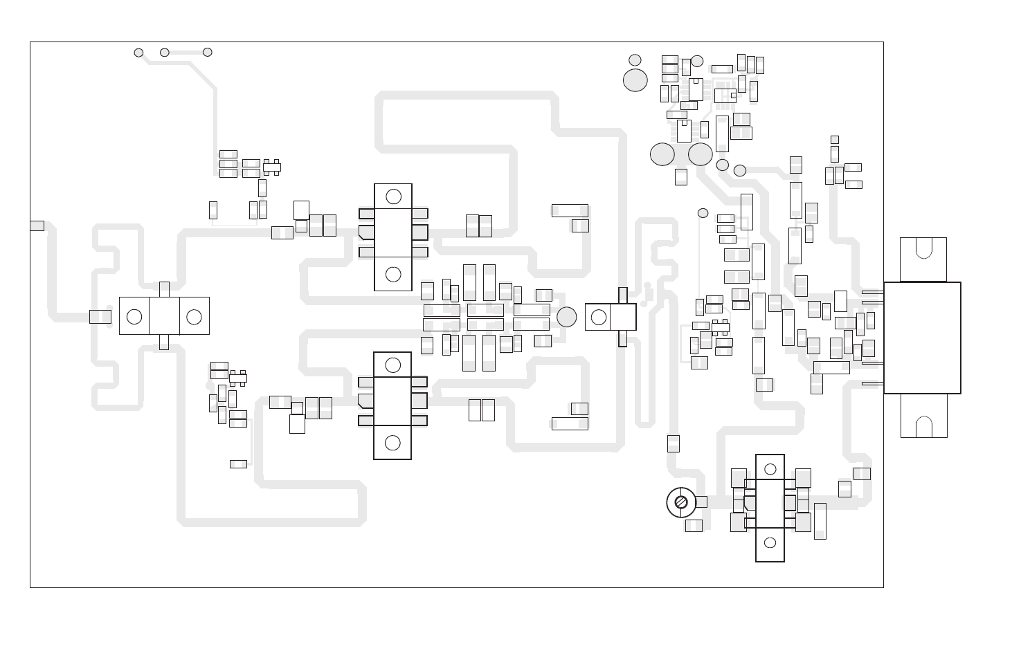 Figure 10-21 75w power amplifier component layout, R508, Q503 | Q502, Q501, U501 | Viking 242-2009-632 User Manual | Page 222 / 260