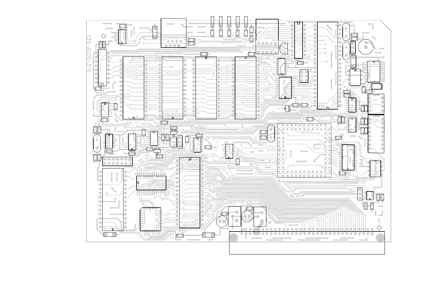 Figure 10-31 main processor card component layout, U2 u9, U7 c27 | Z1 z2, U14 u3 u8, Ds1 u12, U27 p1, U32 s3, J6 u17 | Viking 242-2009-632 User Manual | Page 232 / 260