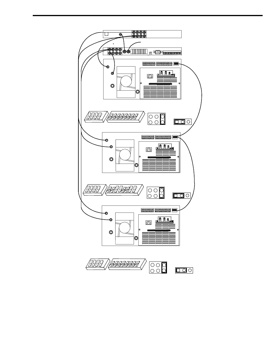 Figure 2-16 three or more repeaters installation, Mpc switches/jumpers, 115 v | End repeater, End repeater middle repeaters | Viking 242-2009-632 User Manual | Page 41 / 260