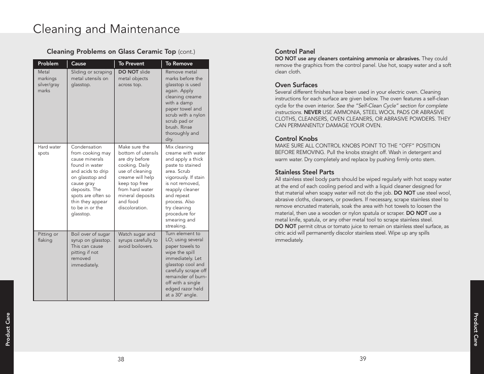 Cleaning and maintenance | Viking F20507 User Manual | Page 20 / 26
