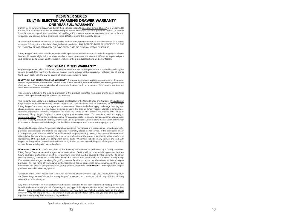 Viking F20021C User Manual | Page 7 / 8