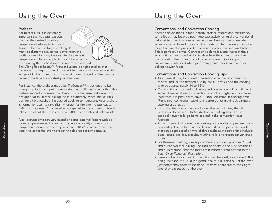 Using the oven | Viking F20537B EN User Manual | Page 12 / 28