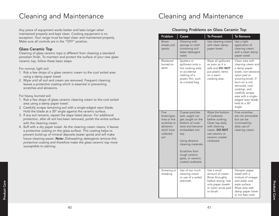 Cleaning and maintenance | Viking F20537B EN User Manual | Page 21 / 28