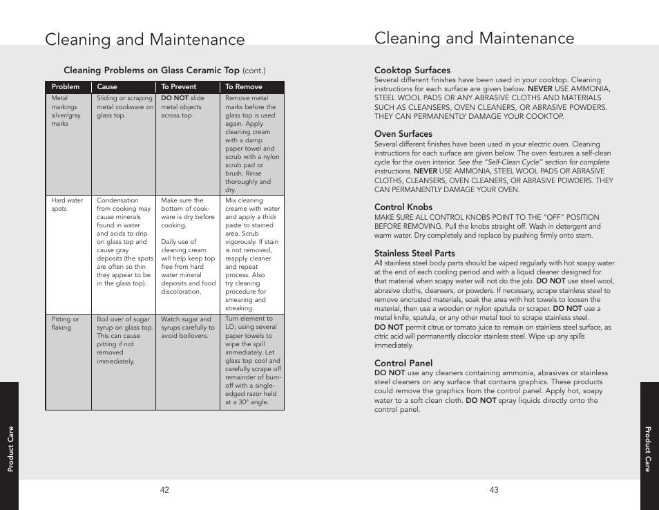 Cleaning and maintenance | Viking F20537B EN User Manual | Page 22 / 28