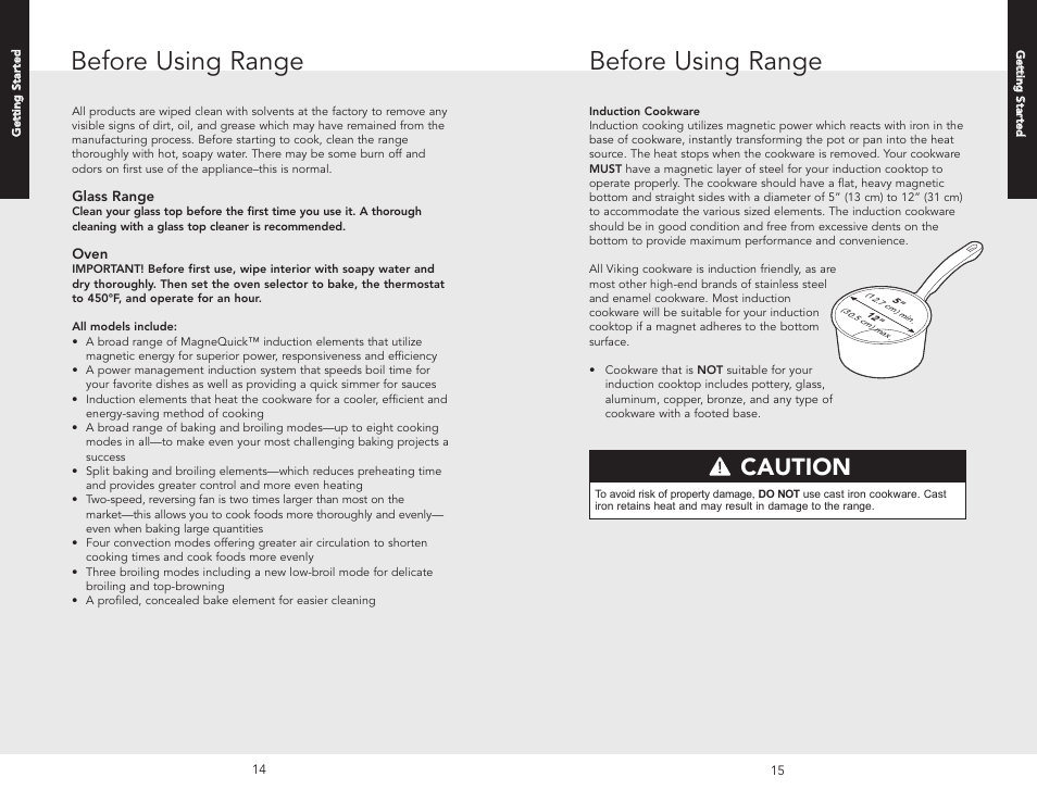 Before using range, Warning danger caution for your safety | Viking F20537B EN User Manual | Page 8 / 28