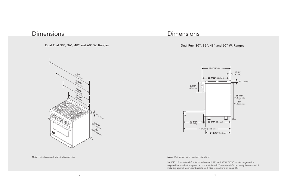 Dimensions | Viking F20533 EN User Manual | Page 4 / 14