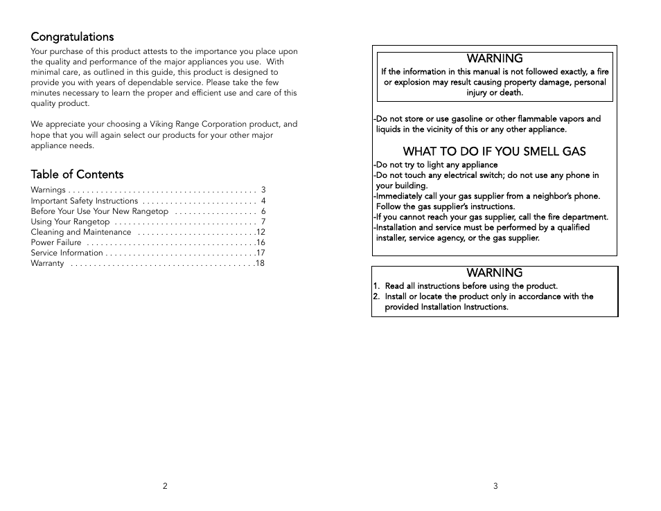 Viking F1605G User Manual | Page 2 / 10