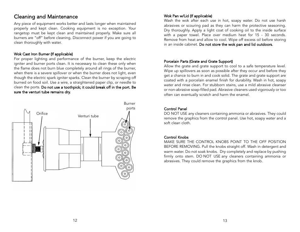 Cleaning and maintenance | Viking F1605G User Manual | Page 7 / 10