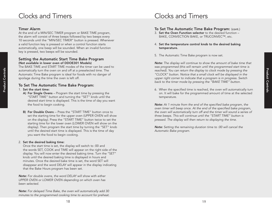 Clocks and timers | Viking F20669B EN (011910) User Manual | Page 10 / 26