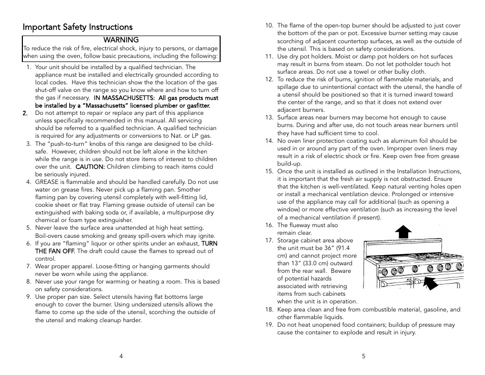 Important safety instructions | Viking F1220L User Manual | Page 3 / 20