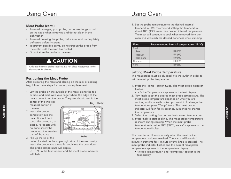 Using oven, Caution | Viking VESO J690.150 User Manual | Page 18 / 24