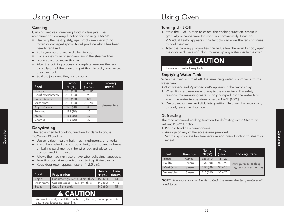Using oven, Caution | Viking VESO J690.150 User Manual | Page 19 / 24