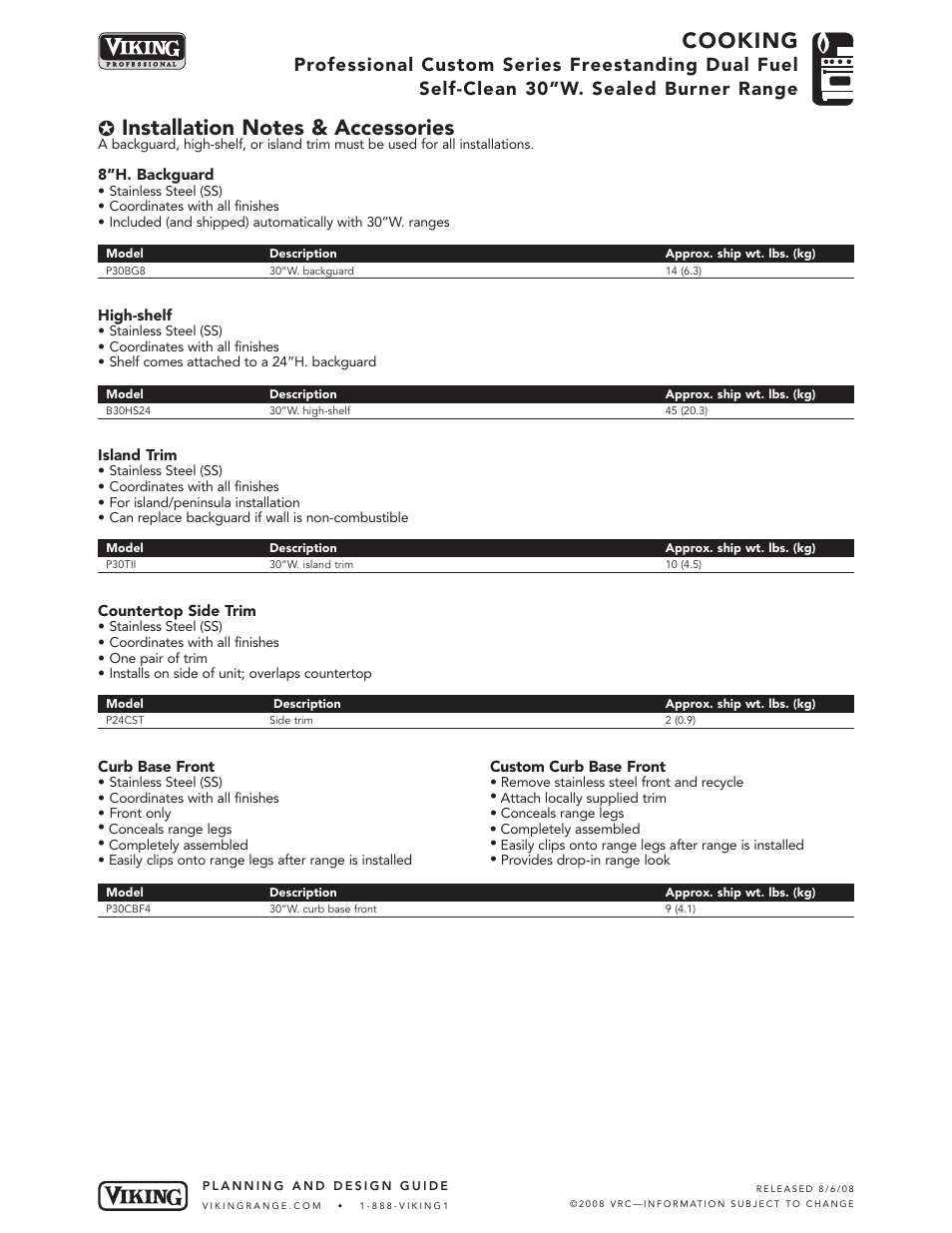 Cooking | Viking VDSC530-4B User Manual | Page 5 / 6