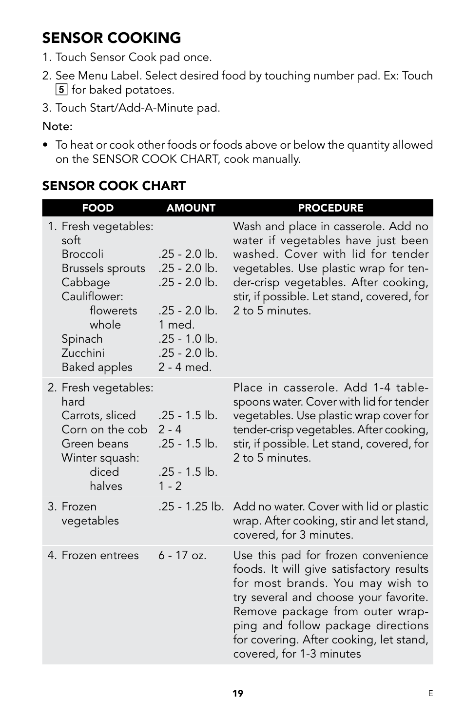 Sensor cooking | Viking DrawerMicro Drawer Micro Oven User Manual | Page 21 / 108