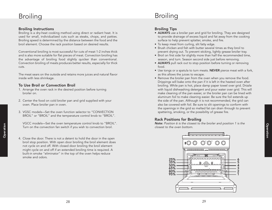 Broiling | Viking F20512 User Manual | Page 15 / 24