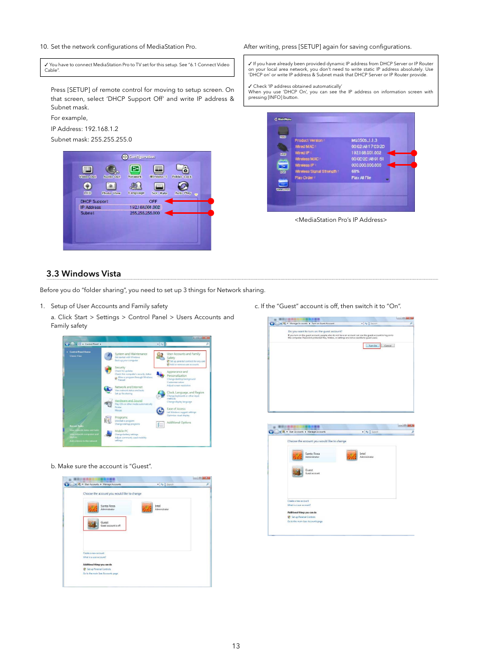 3 windows vista | Verbatim MediaStation Pro Wireless Network Multimedia Hard Drive User Manual | Page 13 / 33