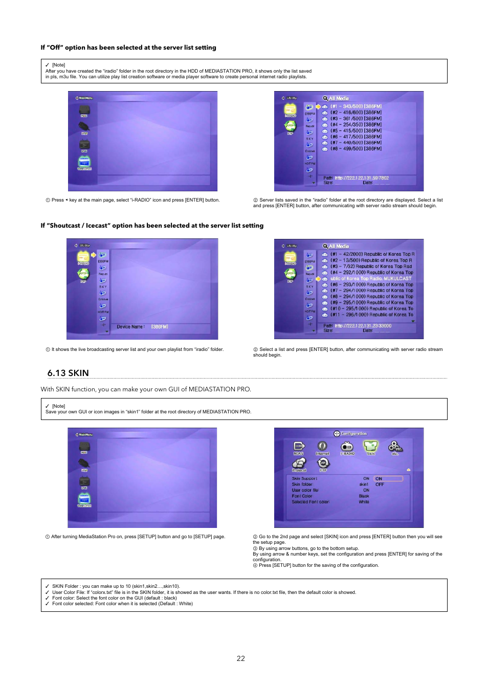 13 skin | Verbatim MediaStation Pro Wireless Network Multimedia Hard Drive User Manual | Page 22 / 33