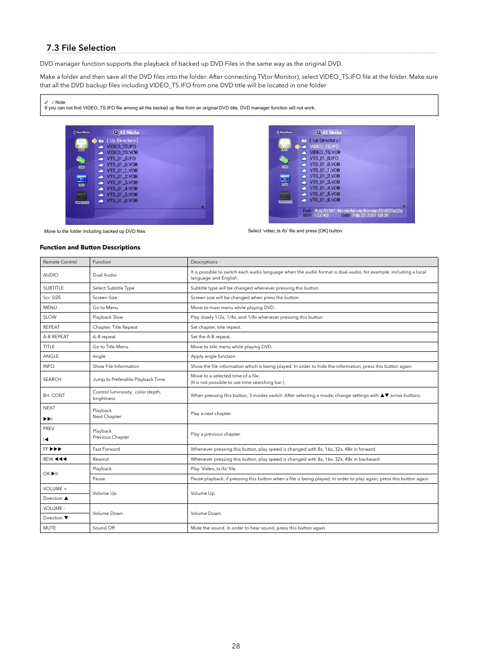 3 file selection | Verbatim MediaStation Pro Wireless Network Multimedia Hard Drive User Manual | Page 28 / 33