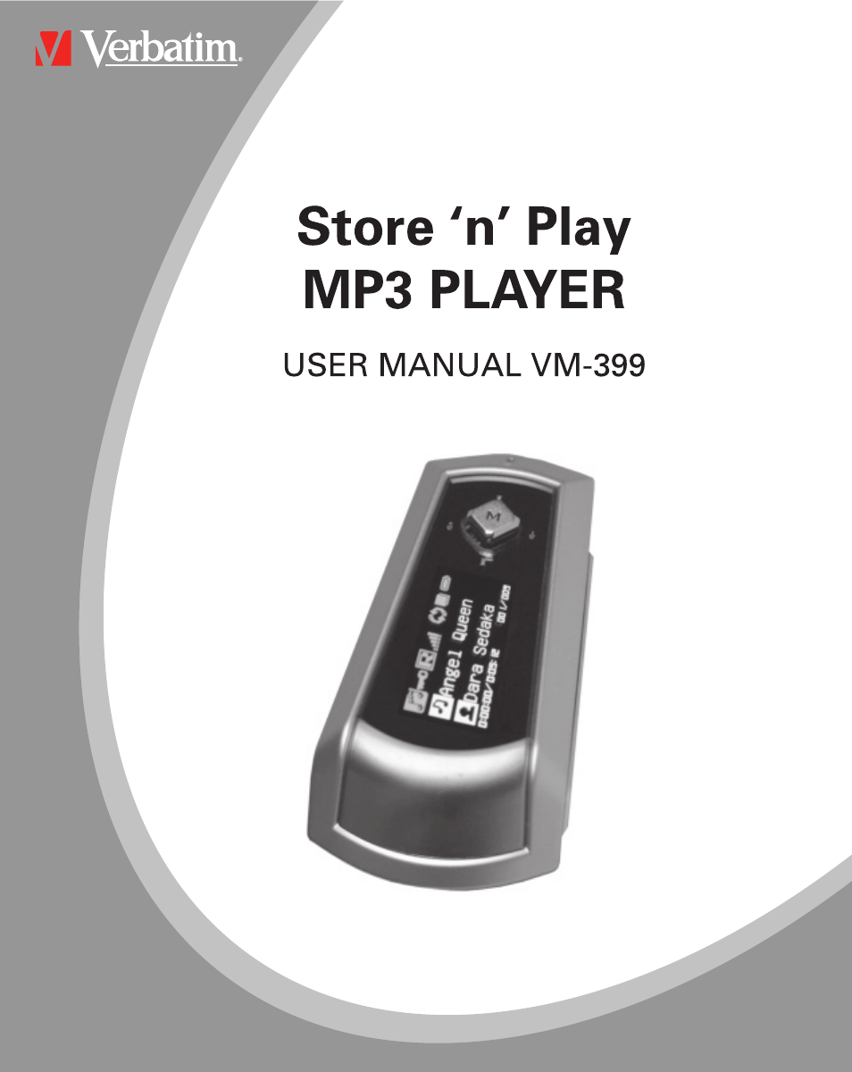 Verbatim Store 'n' Play VM-399 User Manual | 25 pages