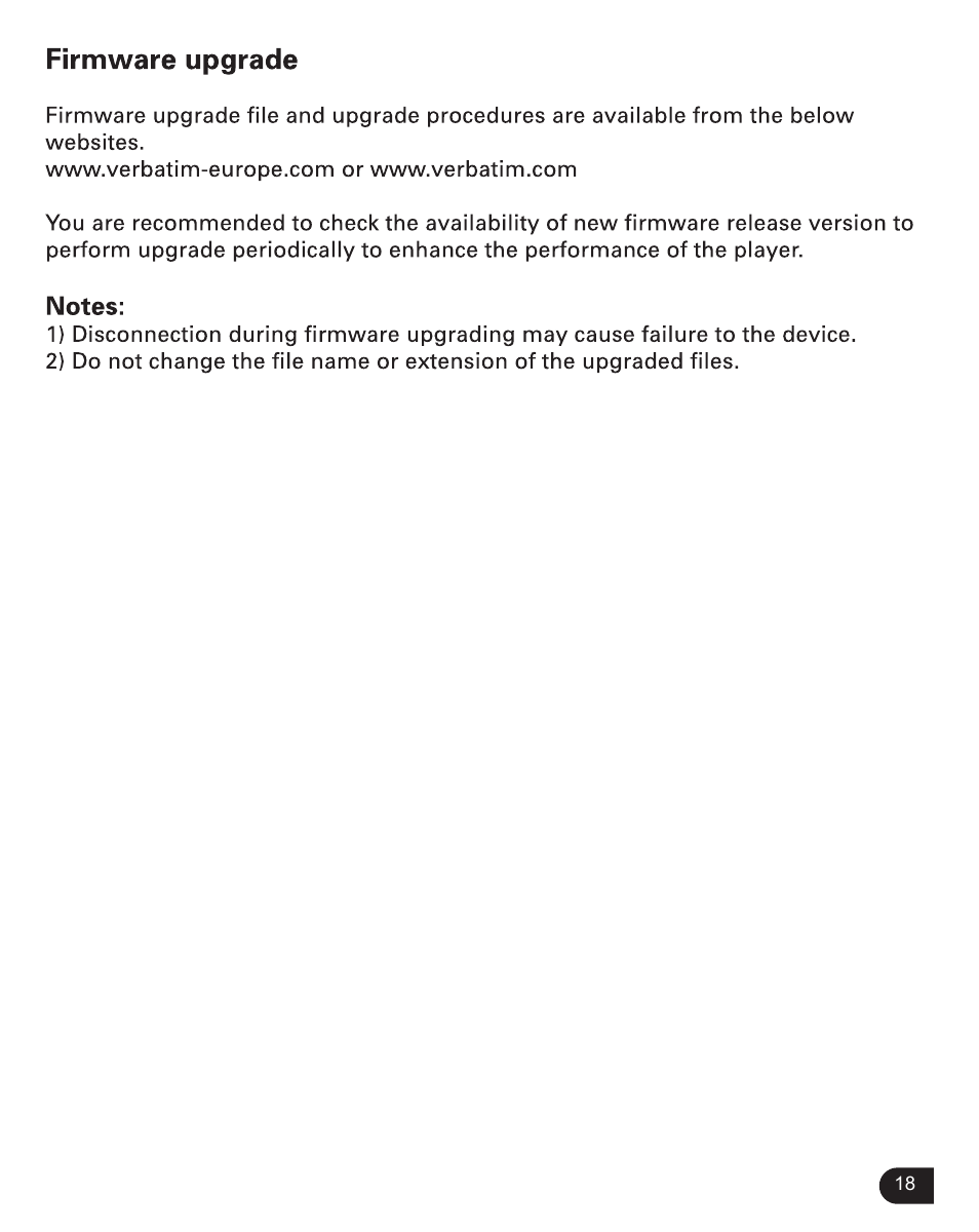 Verbatim Store 'n' Play VM-399 User Manual | Page 19 / 25