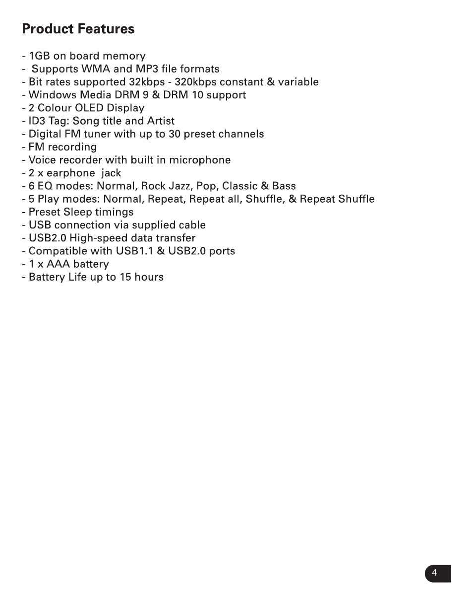 Verbatim Store 'n' Play VM-399 User Manual | Page 5 / 25