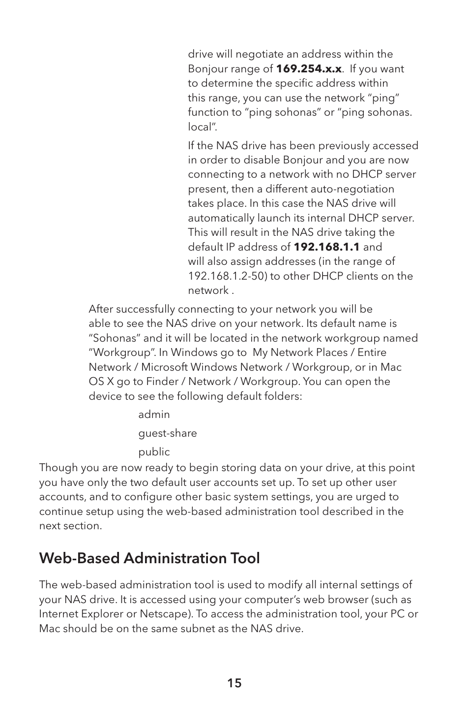 Web-based administration tool | Verbatim External Hard Drive NAS User Manual | Page 15 / 44
