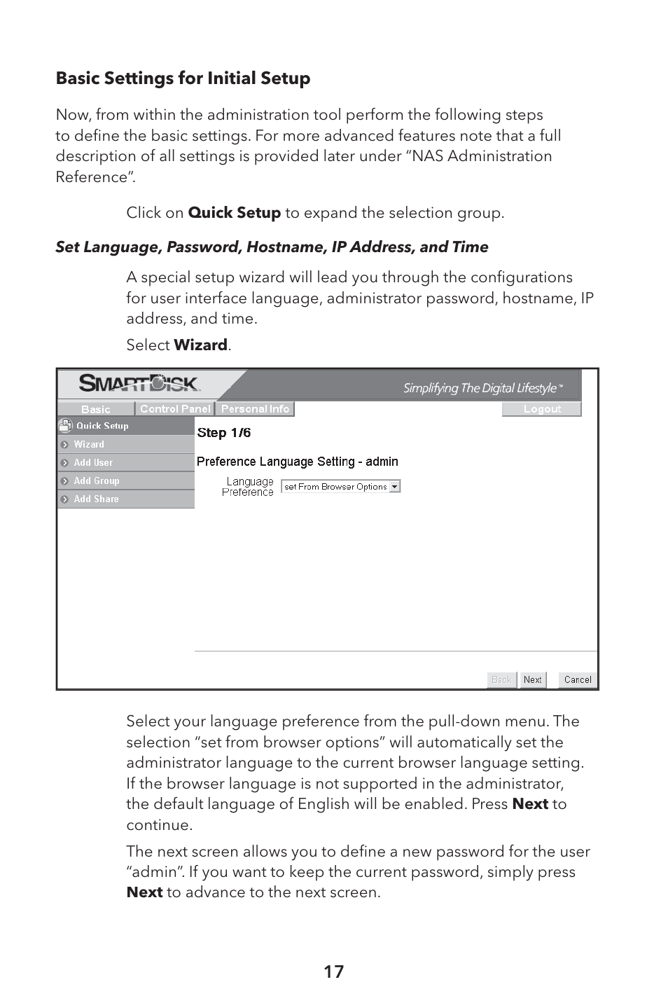 Verbatim External Hard Drive NAS User Manual | Page 17 / 44