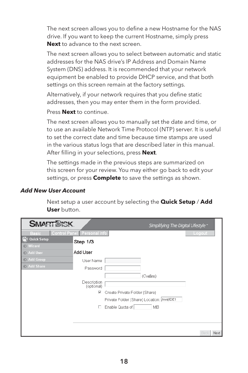 Verbatim External Hard Drive NAS User Manual | Page 18 / 44