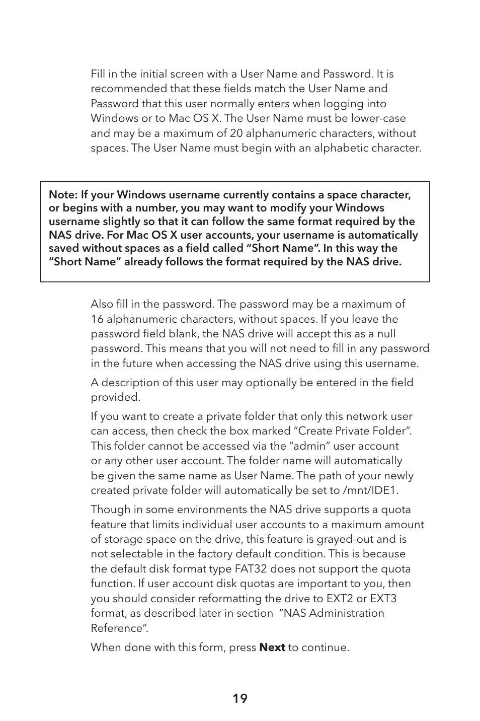 Verbatim External Hard Drive NAS User Manual | Page 19 / 44