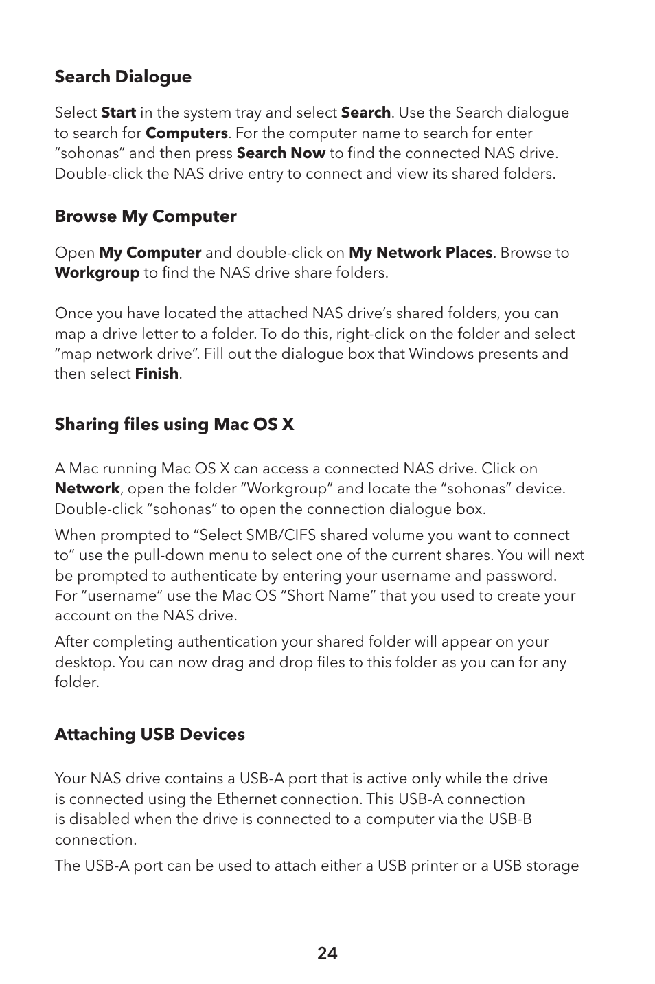 Verbatim External Hard Drive NAS User Manual | Page 24 / 44