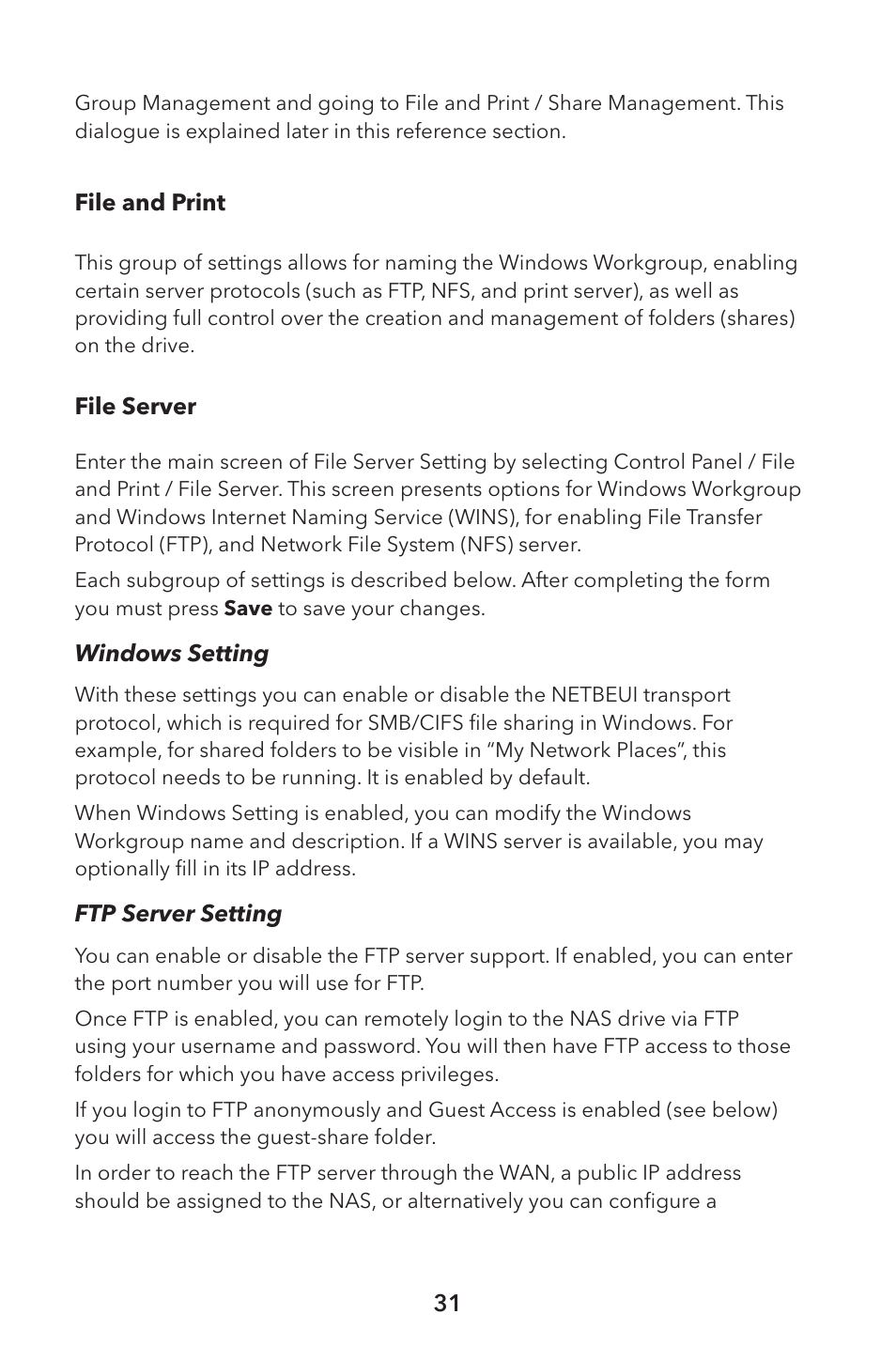 Verbatim External Hard Drive NAS User Manual | Page 31 / 44