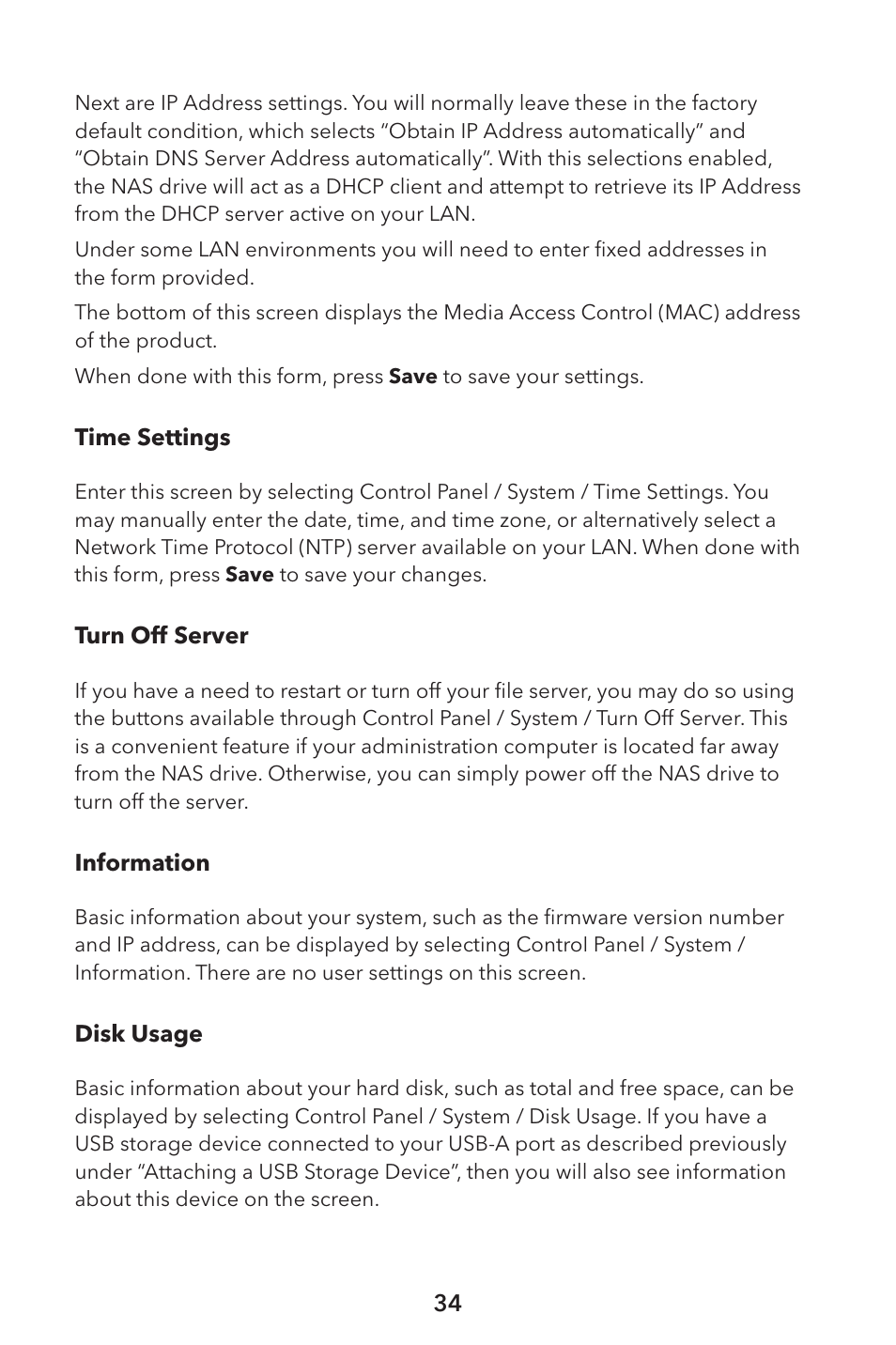 Verbatim External Hard Drive NAS User Manual | Page 34 / 44